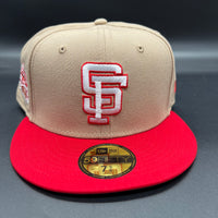 SF Giants NE Fitted (Tan/Red/White) w/ TIG Side Patch