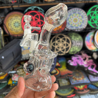 Holiday Sale (Dec 6th) Augy Glass 6” Clear Klein Recycler w/Drop Down