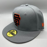 SF Giants NE Fitted (Gray/Black/Orange) w/‘25th Anniv. Side Patch