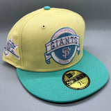 Holiday Sale (Dec 9th) SF Giants NE Fitted (SoftYellow/Turquoise) w/‘61 ASG Side Patch