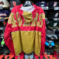 SF 49ers Mitchell&Ness 1/2 Zip Windbreaker