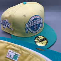 Holiday Sale (Dec 9th) SF Giants NE Fitted (SoftYellow/Turquoise) w/‘61 ASG Side Patch