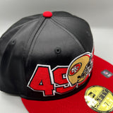 SF 49ers “Satin” (Black/Red) NE Fitted