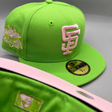 Holiday Sale (Dec 3rd) SF Giants NE Fitted (LimeGreen/Pink) w/‘89 WS SP