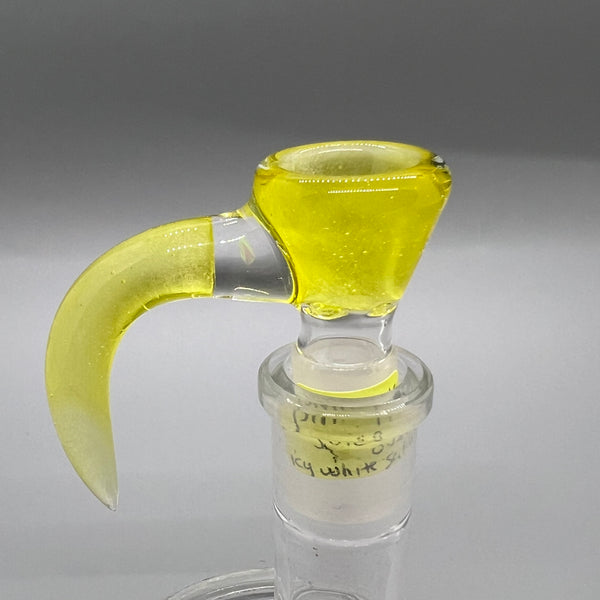 Jarred Bennett Glass 14mm Slide #19 (Pineapple Juice Over Icy White Satin)