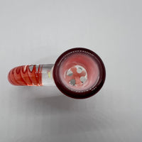 Jarred Bennett Glass 18mm Slide #17 (Pomegranate Over White)