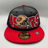 SF 49ers “Satin” (Black/Red) NE Fitted