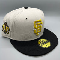 Holiday Sale (Dec 13th) SF Giants NE Fitted (Two-Tone Stone) w/ 60th Anniv Side Patch