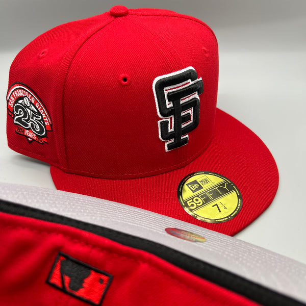 SF Giants NE Fitted (Red/Black/White) w/ 25th Anniv. Side Patch