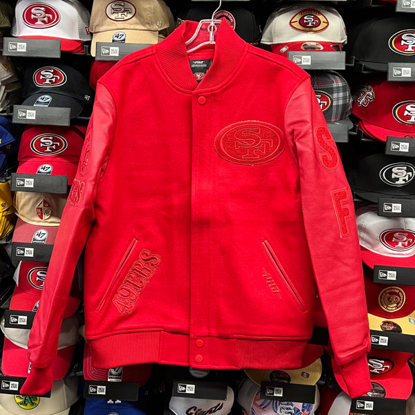 SF 49ers ProStandard Red/Red Letterman Jacket