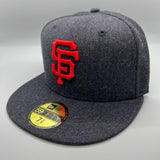 SF Giants NE Fitted (Heather Navy/Red) w/ 1961 ASG Side Patch