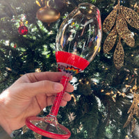 Holiday Sale 2K Glass Art 9” Custom Wine Glass