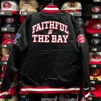 SF 49ers Mitchell&Ness Black “Faithful to the Bay” Satin Jacket