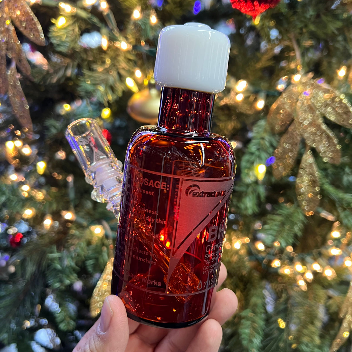 High Tech Glassworks 6” Syrup Bottle Rig (14mm Male Joint) – Goodfellas SF