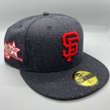 SF Giants NE Fitted (Heather Navy/Red) w/ 1961 ASG Side Patch