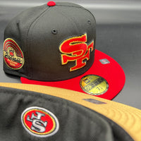 SF 49ers “Elemental” (Black/Red/Gold) NE Fitted w/ PB ‘80 Side Patch