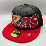 SF 49ers “Satin” (Black/Red) NE Fitted