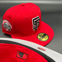 SF Giants NE Fitted (Red/Black/White) w/‘25th Anniversary Side Patch