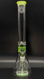 OJ Flame 18" Collins Beaker w/14mm Slide (Green Slyme)
