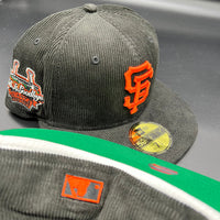 SF Giants NE Corduroy Fitted (Black/Orange) w/ TIG Candlestick Side Patch