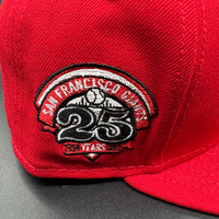 SF Giants NE Fitted (Red/Black/White) w/‘25th Anniversary Side Patch