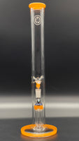OJ Flame 16" Fixed-4 Stemless w/18mm Slide (Ghost Orange/Crushed Opal)