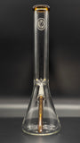 OJ Flame 16.5" Full Accented Beaker w/14mm Slide #01 (Amber)
