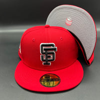 SF Giants NE Fitted (Red/Black/White) w/‘25th Anniversary Side Patch