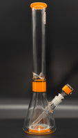 OJ Flame 18" Collins Beaker w/14mm Slide (Ghost Orange)