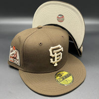 SF Giants NE Fitted (Walnut/Stone) w/ 20 at 24 Side Patch