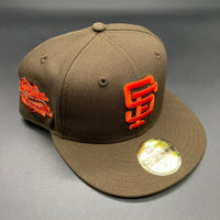 SF Giants NE Fitted (Walnut Brown/Orange) w/‘89 WS BOB Side Patch