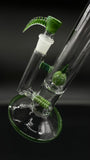 2K Glass 16.5" Dual Stemline to Gridded Crystal ball #05 (Green)