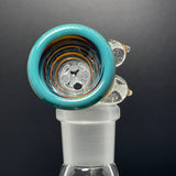 Titz Glass 18mm XL Slide #35 (Linework/Aqua Azul)