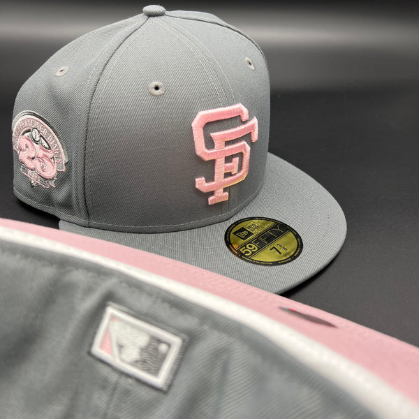 SF Giants NE Fitted (Gray/Pink) w/‘25th Anniversary Side Patch
