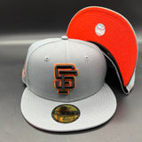 SF Giants NE Fitted (Gray/Black/Orange) w/‘25th Anniversary Side Patch