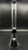 OJ Flame 18" Collins Beaker w/14mm Slide (Black w/Crushed Opal)