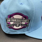SF Giants NE Fitted (Baby Blue/Grape) w/ 2000 InAugural Season Side Patch