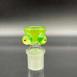 Titz Glass 14mm Slide #18 (Lime Over White Satin)