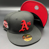 Oakland Athletics NE Fitted (Black/Red) w/‘89 WS Side Patch