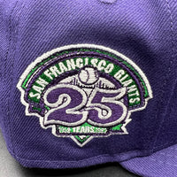 SF Giants NE Fitted (Purple/Green) w/‘25th Anniversary Side Patch