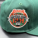 SF Giants NE Fitted (DkGreen/Orange) w/‘84 ASG Side Patch