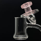 Vigil Glass Spinner Cap Partial Color #02 (Pink Lollipop)