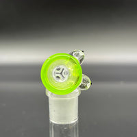 Titz Glass 14mm Slide #18 (Lime Over White Satin)