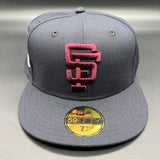 SF Giants NE Fitted (Navy/Maroon) w/‘84 ASG Side Patch