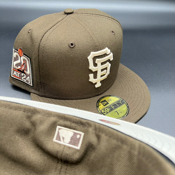 SF Giants NE Fitted (Walnut/Stone) w/ 20 at 24 Side Patch