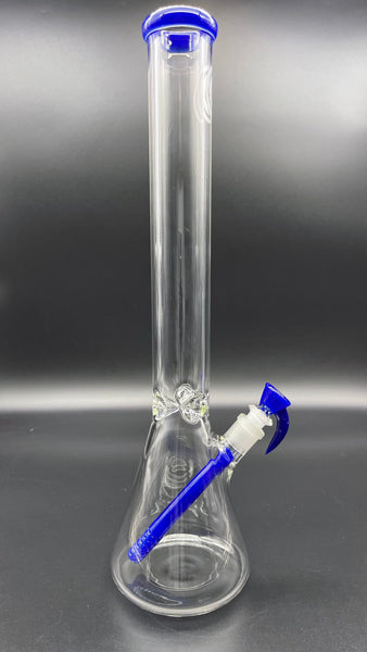 OJ Flame 18" Full Accented Beaker w/14mm Slide (Blue Cheese)