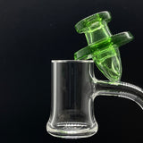 Vigil Glass Spinner Cap Fullyworked #08 (Green Stardust)