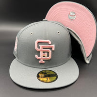 SF Giants NE Fitted (Gray/Pink) w/‘25th Anniversary Side Patch