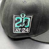 SF Giants NE Fitted (Black/White/Mint) w/ 20 at 24 Side Patch