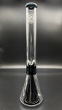 OJ Flame 18" Collins Beaker w/14mm Slide (Black w/Crushed Opal)